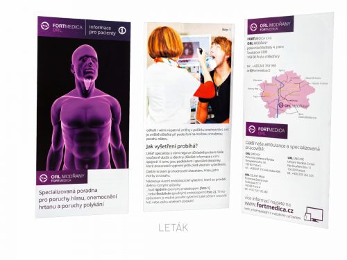 Vývoj vizuální identity soukromé ORL kliniky od ENT private clinic po FORTMEDICA.