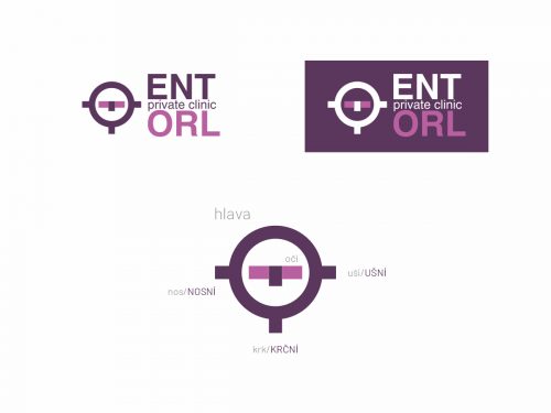 Vývoj vizuální identity soukromé ORL kliniky od ENT private clinic po FORTMEDICA.